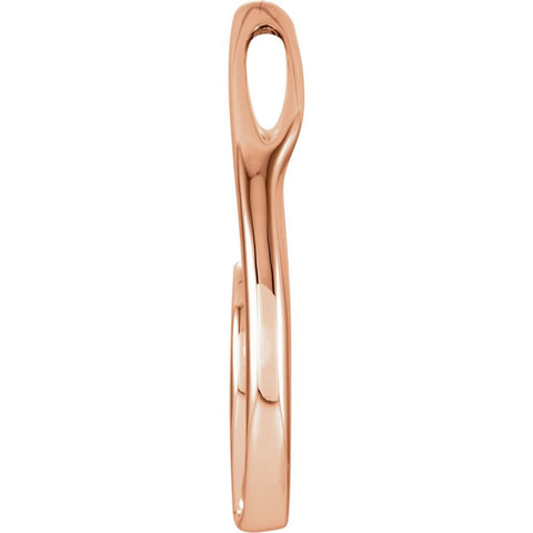 14k Rose Gold Freeform Pendant