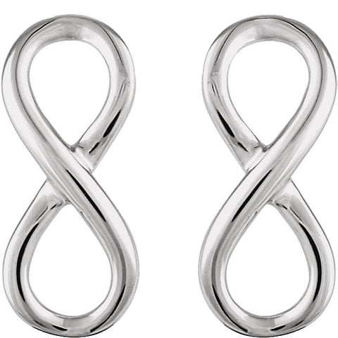 14k White Gold Infinity-Inspired Earrings