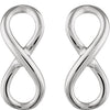 14k White Gold Infinity-Inspired Earrings