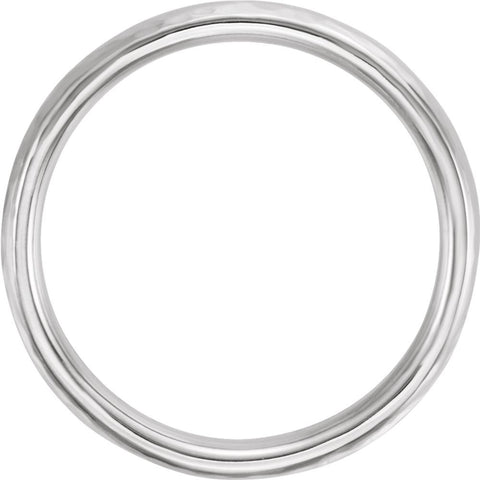 14k White Gold 4mm Comfort Fit Hammer Finish Band Size 7