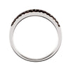 14k White Gold 1/5 CTW Black Diamond Band, Size 7
