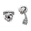 14K White Gold Knot Cuff Links