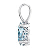 14k White Gold Sky Blue Topaz Pendant