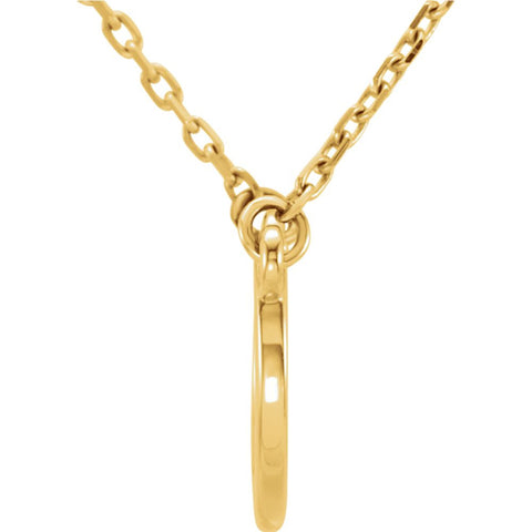 14k Yellow Gold Crescent 18" Necklace