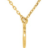 14k Yellow Gold Crescent 18" Necklace