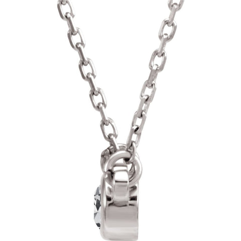 14k White Gold 1/6 CTW Diamond 18" Necklace