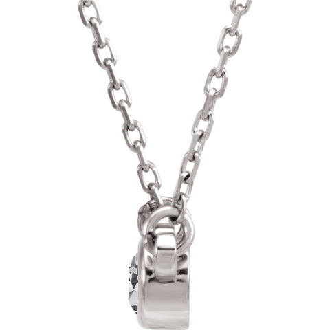 14k White Gold 1/10 CTW Diamond 18" Necklace