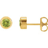 14k Yellow Gold Peridot Earrings