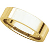14k Yellow Gold 5mm Flat Comfort Fit Band, Size 11