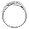 14k White Gold Infinity-Inspired Knot Design Ring, Size 7