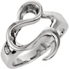 Metal Fashion Ring in 14k White Gold ( Size 6 )