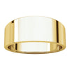 10k Yellow Gold 8mm Flat Tapered Band, Size 5.5