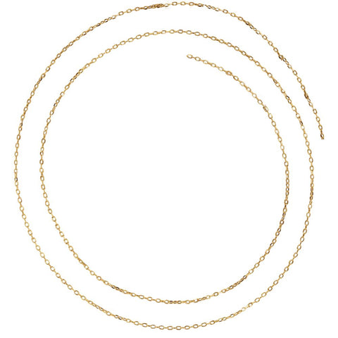 14k Yellow Gold .80mm Diamond Cut 24" Chain