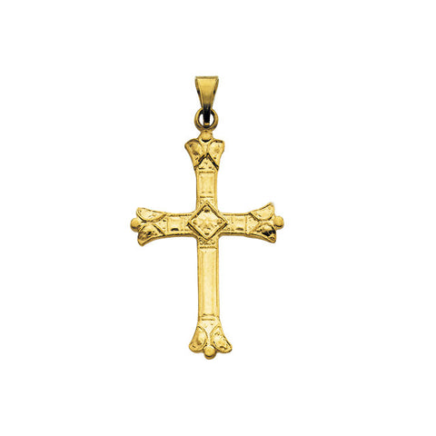 14k Yellow Gold Cross Pendant