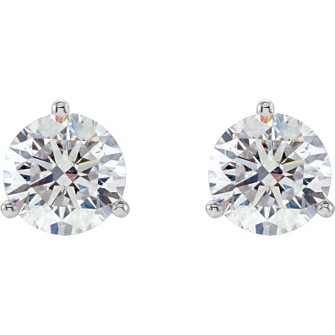 14k White Gold 2 CTW Diamond Stud Earrings