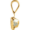 14k Yellow Gold March CZ Birthstone Pendant