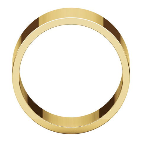 10k Yellow Gold 12mm Flat Band, Size 8.5