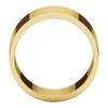 14k Yellow Gold 12mm Flat Band, Size 7