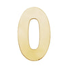 14k Yellow Gold Number "0"