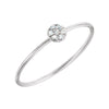 14k White Gold 0.04 ctw. Diamond Petite Circle Ring, Size 7
