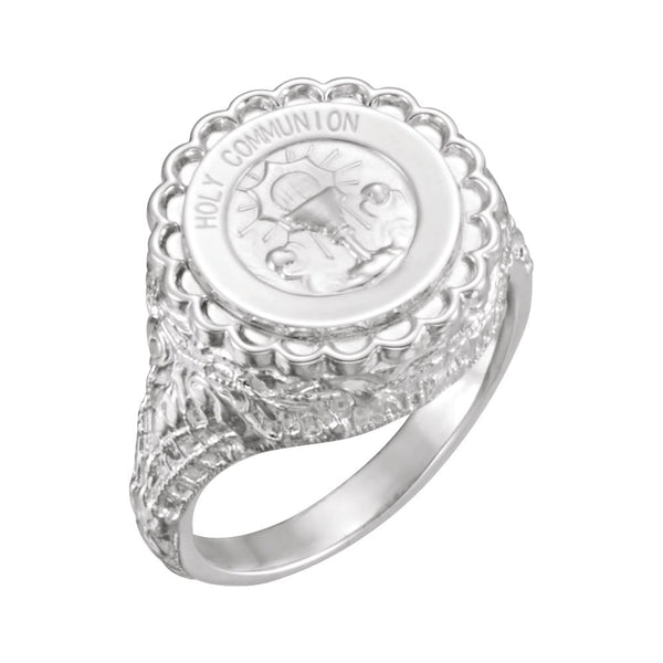 Sterling Silver Holy Communion Ring, Size 6