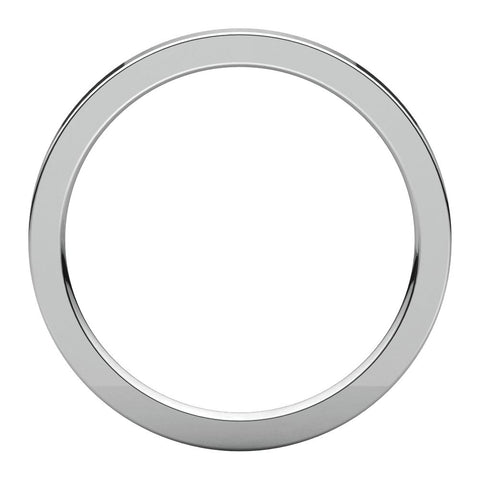 14k White Gold 1.5mm Flat Comfort Fit Band, Size 6