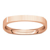 14k Rose Gold 2.5mm Square Comfort Fit Band, Size 7