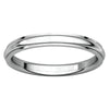 14k White Gold 2.5mm Comfort Fit Edge Band , Size 7