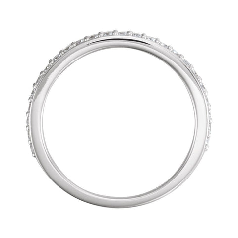 14k White Gold 1/3 CTW Diamond Band, Size 7