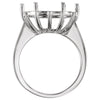14k White Gold Coin Ring, Size 6