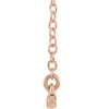14k Rose Gold Straight Bar 18" Necklace