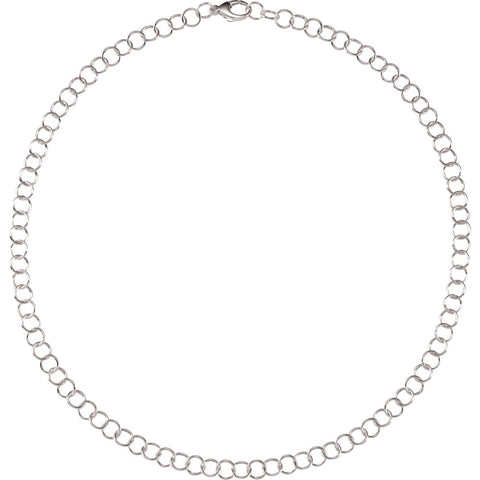 Sterling Silver 6.25mm Ring Link Chain 16" Chain
