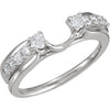 14k White Gold 1/2 ctw. Diamond Ring Wrap, Size 7