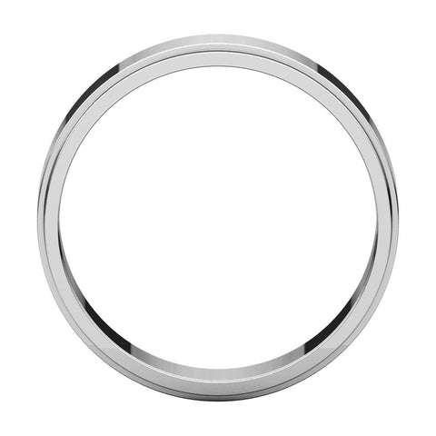 14k White Gold 5mm Flat Edge Band, Size 9.5