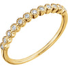 1/6 CTTW SI1-2, H-I Diamond Anniversary Band in 14K Yellow Gold ( Size 6 )