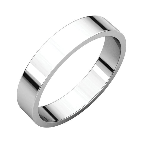 Sterling Silver 4mm Flat Band, Size 4.5