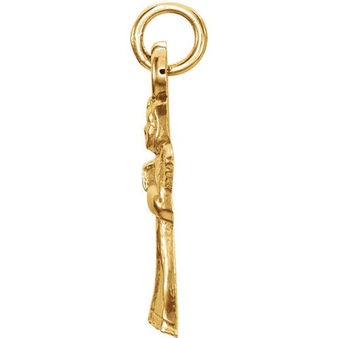 14k Yellow Gold 14x10mm Praying Angel Pendant