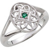 Decorative Gemstone Fashion Ring in Sterling Silver ( Size 6 )