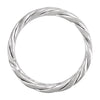 14k White Gold 6.5mm Hand Woven Band Size 9.00