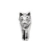 Sterling Silver 15X12mm Wolf Bead Charm