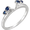 Genuine Sapphire Solitaire Enhancer in 14k White Gold ( Size 6 )