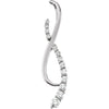 14k White Gold Journey Pendant