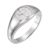 Sterling Silver THE RUGGED CROSS CHASTITY RING W/BOX, Size 8