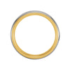 18k Yellow Gold & Platinum 6mm Comfort-Fit Milgrain Band Size 9
