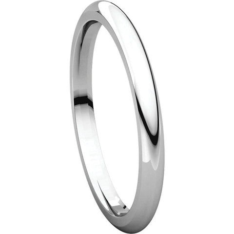 Sterling Silver 2mm Comfort Fit Band, Size 5