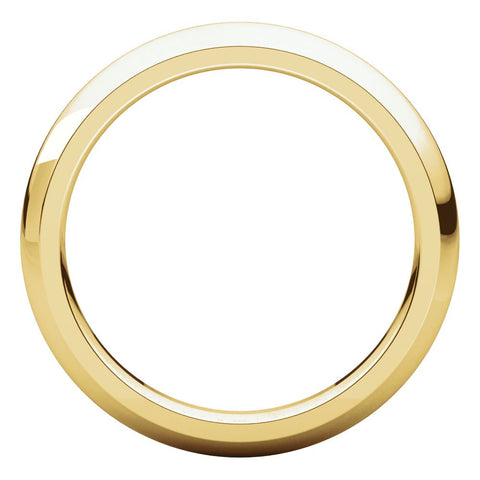 18k Yellow Gold 3mm Comfort Fit Band, Size 4