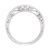 14k White Gold .03 CTW Diamond Hand-Engraved Band , Size 6