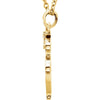 14k Yellow Gold .025 CTW Diamond Lowercase Letter "m" Initial 16" Necklace