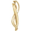 14k Yellow Gold 9x34mm Freeform Brooch