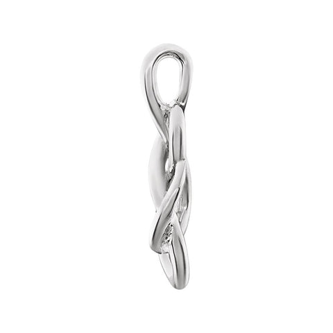 14k White Gold Teardrop Knot Pendant
